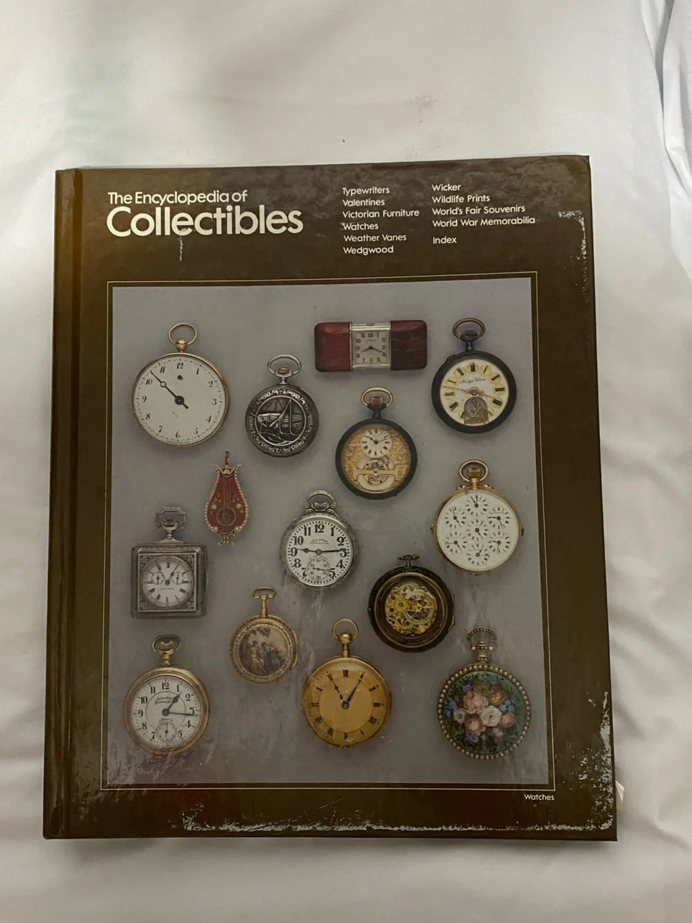 Vintage Pocket Watch Wall Art Print - Brown